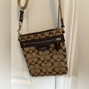 Classic Coach fabric cross body